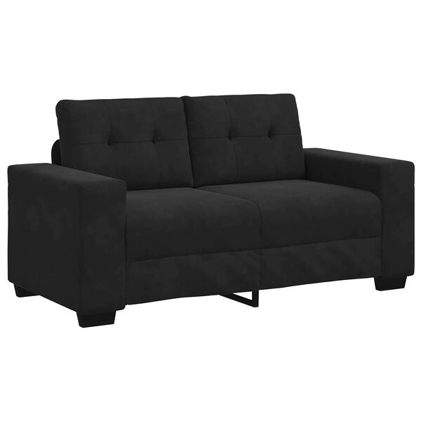 vidaXL Sofa 3 pcs Dunkelgrau Leinenmischgewebe
