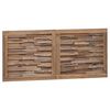 vidaXL Kopfteil Wandmontiert Natur 120 cm Massivholz Teak