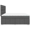 vidaXL Boxspringbett mit Matratze Dunkelgrau 200x200 cm Stoff