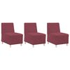 vidaXL Modulares Armfreies Sofa 3 pcs Weinrot 55 x 74 x 82 cm Stoff