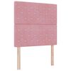 vidaXL Boxspringbett mit Matratze mit Kopfteil Rosa 100 x 200 cm Stoff