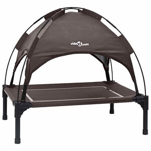 vidaXL Hundebett 63 x 49,5 x 60 cm Stahl Braun