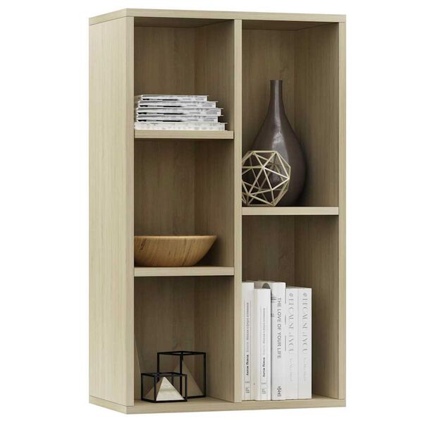 vidaXL Bücherregal/Sideboard Sonoma Eiche 50x25x80 cm Holzwerkstoff