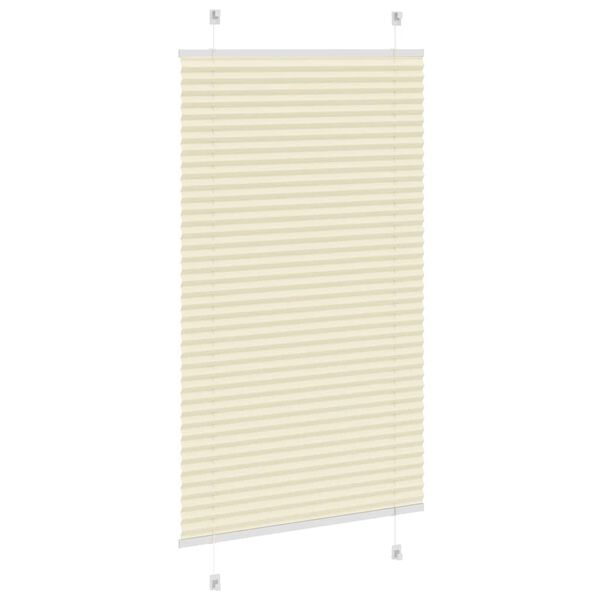 vidaXL Plissee Creme 80x150 cm Stoffbreite 79,4 cm Polyester