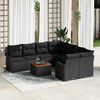 vidaXL Garten-Sofa-Set 9 pcs Schwarz