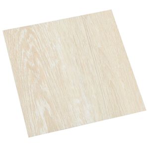 vidaXL Selbstklebende Bodenplanken Wei&szlig; und Beige 30,5 x 30,5 cm