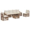 vidaXL Gartensofa-set 7 Stk. Beige Poly-Rattan