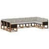 vidaXL Outdoor-Sofagarnitur 10 stk. Natur und Hellgrau