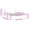vidaXL Bettgestell "Dover" Hellgrau 180x200 cm Stoff