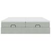 vidaXL Ottoman-Bett mit Matratzen Hellgrau 160x200 cm Samt