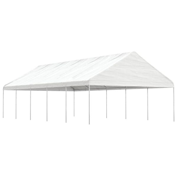 vidaXL Pavillon mit Dach Weiß 11,15x5,88x3,75 m Polyethylen