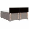 vidaXL Boxspringbett mit Matratze Taupe 200x200 cm Stoff