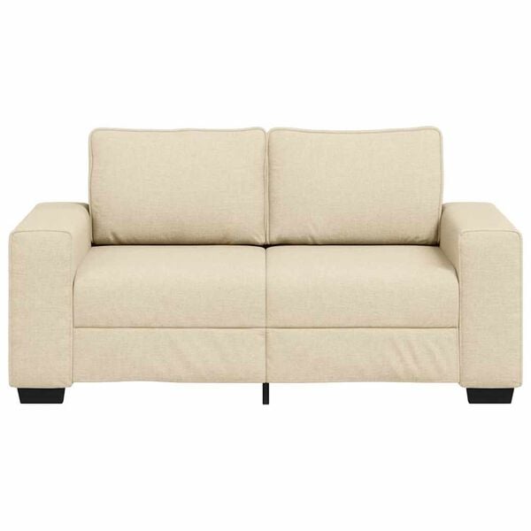 vidaXL 2-Sitzer-Sofa Creme 160x77x82 cm Stoff