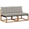 vidaXL 2 stk. Outdoor Mittelsofa Massivholz Akazie Natur