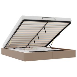 vidaXL Ottoman-Bett ohne Matratze Cappucino 180x200cm Kunstleder