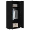 vidaXL Kleiderschrank mit T&uuml;r Schwarz Eichen-Optik 80 x 50,5 x 180 cm