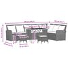 vidaXL 4-tlg. Garten-Sofagarnitur mit Kissen L-Form Beige Poly Rattan