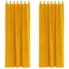 vidaXL Verdunkelungsvorh&auml;nge 2 pcs Senfgelb 140 x 260 cm Samt