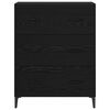 vidaXL Sideboard Schwarz Eichen-Optik 69,5 x 34 x 90 cm Holzwerkstoff