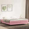 vidaXL Boxspringbett mit Matratze Rosa 180x210 cm Samt