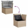 vidaXL Sofa Set mit Kissen 4 pcs Beige und Hellgrau Poly-Rattan