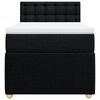 vidaXL Boxspringbett mit Matratze Schwarz 100x200 cm Stoff