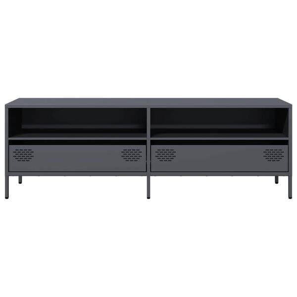 vidaXL TV-Schrank Anthrazit 135x39x43,5 cm Kaltgewalzter Stahl