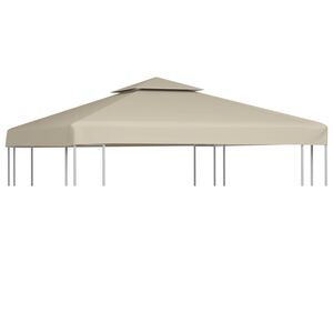 vidaXL Pavillon-Ersatzdach 310 g/m&sup2; Beige 3x3 m