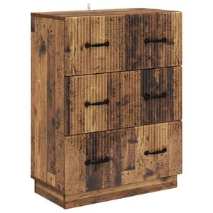 vidaXL Schubladenschrank Altholz 66 x 34,5 x 87 cm Holzwerkstoff