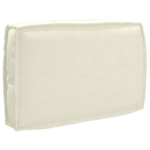 vidaXL Palettenkissen für Rückenlehne mit Kissen Creme 60 x 40 x 12 cm