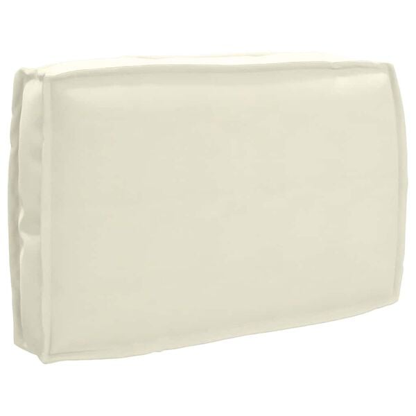 vidaXL Palettenkissen für Rückenlehne mit Kissen Creme 60 x 40 x 12 cm