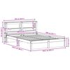 vidaXL Bettrahmen Wachsbraun 160 x 200 cm Massivholz Kiefer