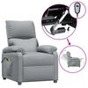 vidaXL Massagesessel Elektrisch Hellgrau Stoff
