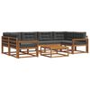 vidaXL Outdoor-Sofagarnitur 7 stk. Natur und Anthrazit
