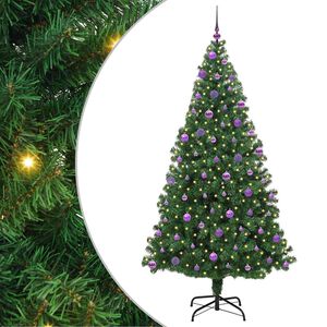 vidaXL K&uuml;nstlicher Weihnachtsbaum mit 300 LEDs mit St&auml;nder Gr&uuml;n 210 cm