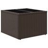 vidaXL Gartentisch mit Glasplatte Braun 55x55x37 cm Poly Rattan