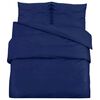 vidaXL Bettw&auml;sche-Set Marineblau 155x220 cm Leichte Mikrofaser