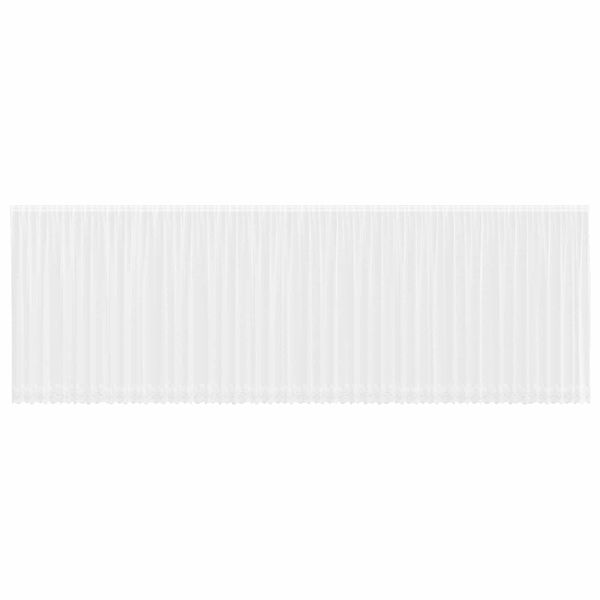 vidaXL Spitzenvorhang mit Vorh&auml;ngen Wei&szlig; 240 x 1200 cm Polyester