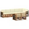 vidaXL Outdoor-Sofagarnitur 7 stk. Natur und Creme