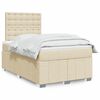 vidaXL Boxspringbett mit Matratze Creme 120x200 cm Stoff