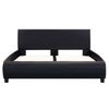 vidaXL Bettgestell mit LED Schwarz Kunstleder 140&times;200 cm