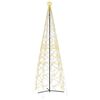 vidaXL Weihnachtsbaum-Kegel Warmwei&szlig; 1400 LEDs 160x500 cm