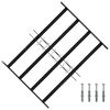 vidaXL Fenstergitter 75,5 x 60 cm Pulverbeschichteter Stahl Schwarz