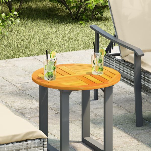 vidaXL Tischplatte &Oslash;50x2 cm Rund Massivholz Akazie