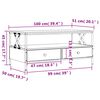 vidaXL Couchtisch Sonoma-Eiche 100x51x45 cm Holzwerkstoff