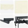 vidaXL Einziehbare Markise Creme 400 x 300 cm Polyester und Aluminium