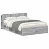 vidaXL Bettgestell mit Stauraum Grau Sonoma 160 x 200 cm Holzwerkstoff
