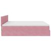 vidaXL Ottoman-Bett mit Matratze Rosa 200x200 cm Samt