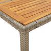 vidaXL 5-tlg. Garten-Essgruppe mit Kissen Grau Poly Rattan Akazie