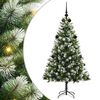 vidaXL K&uuml;nstlicher Klapp-Weihnachtsbaum mit Schnee&uuml;berzug 150 LEDs